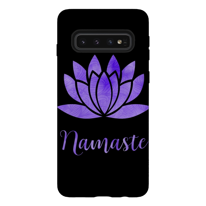 Galaxy S10 StrongFit Namaste Lotus Flower by Andrea Haase