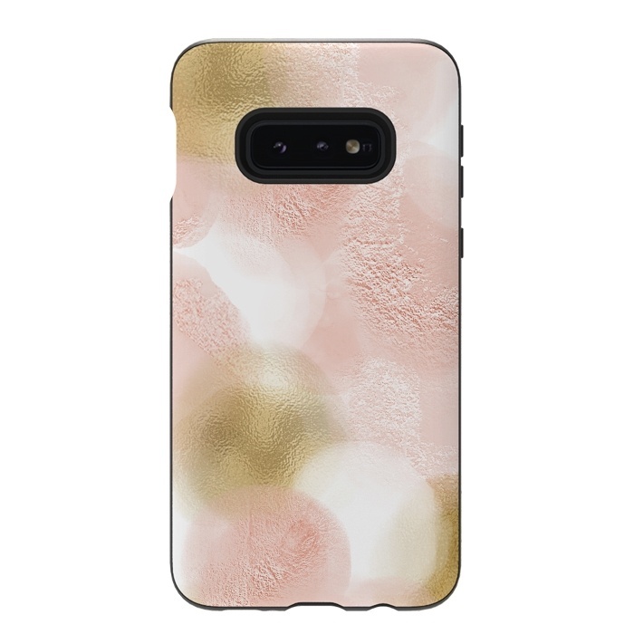 Galaxy S10e StrongFit Gold and Pink Blush Dots by  Utart