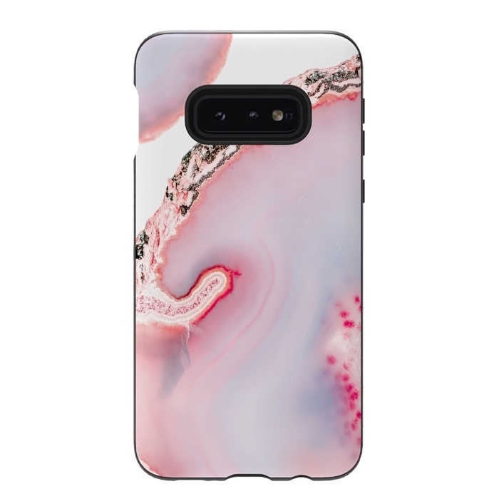 Galaxy S10e StrongFit Pink Agate Slices by  Utart