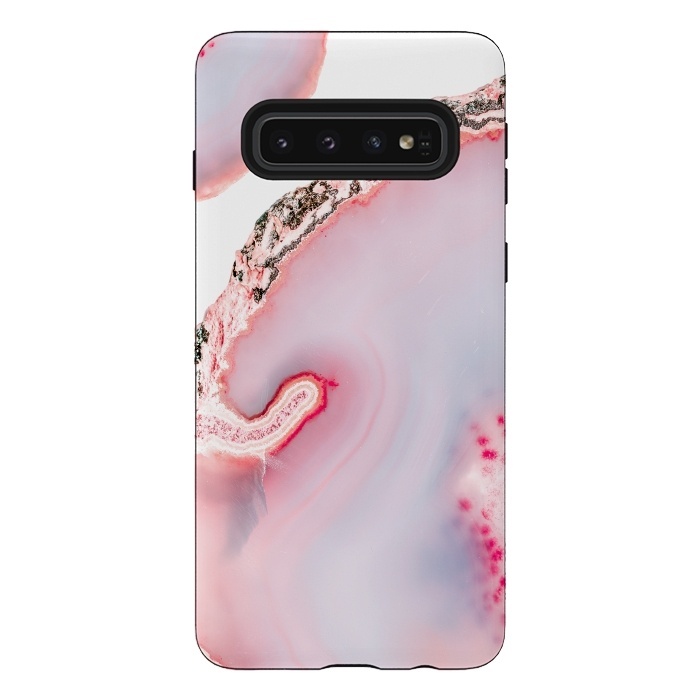 Galaxy S10 StrongFit Pink Agate Slices by  Utart
