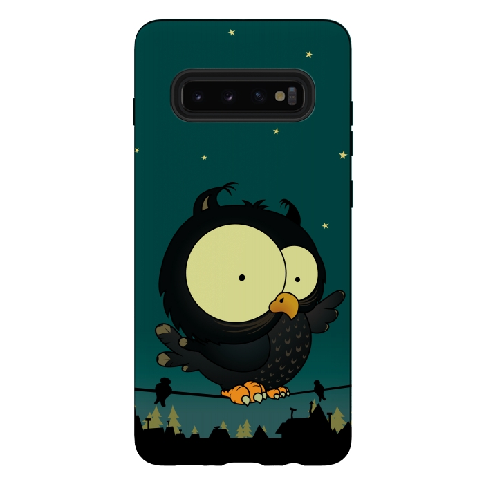 Galaxy S10 plus StrongFit Little Owl by Mangulica