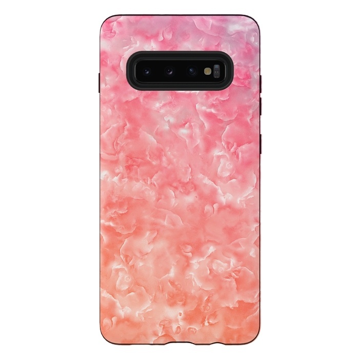 Galaxy S10 plus StrongFit Pink Mother of Pearl Pattern by  Utart