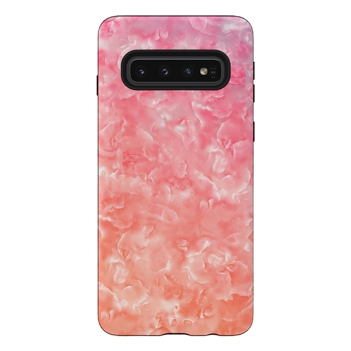 Galaxy S10 StrongFit Pink Mother of Pearl Pattern by  Utart