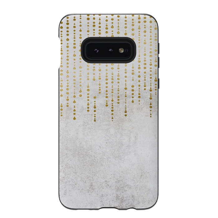Galaxy S10e StrongFit Golden Rhinestone Embellishment by Andrea Haase