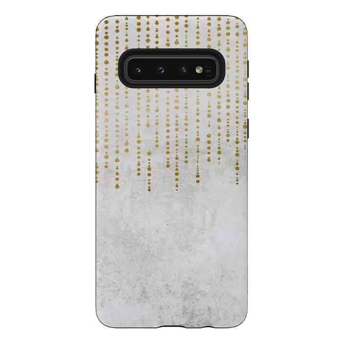 Galaxy S10 StrongFit Golden Rhinestone Embellishment by Andrea Haase