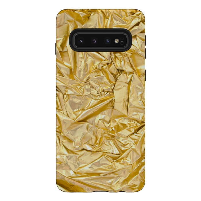 Galaxy S10 StrongFit Golden Metal Foil by Andrea Haase