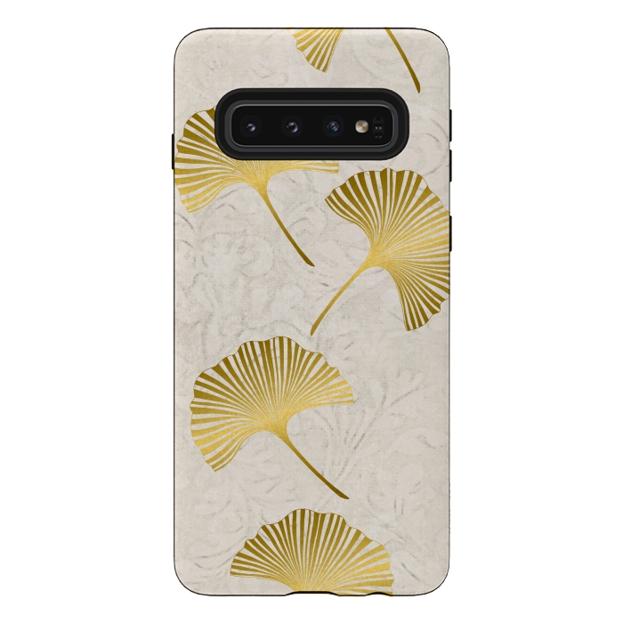 Galaxy S10 StrongFit Golden Gingko Leaves by Andrea Haase