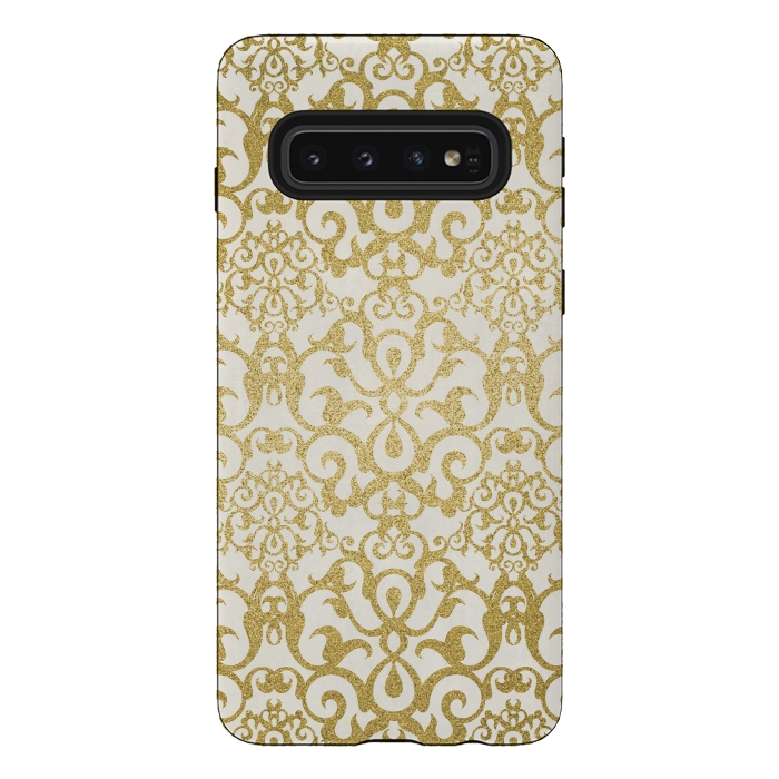 Galaxy S10 StrongFit Golden Ornament Elegance by Andrea Haase
