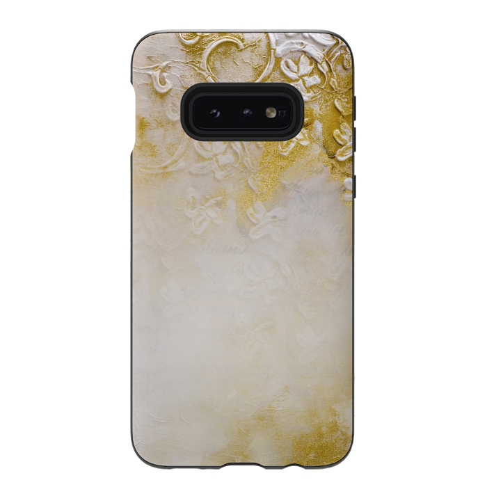 Galaxy S10e StrongFit Artwork Golden Texture by Andrea Haase