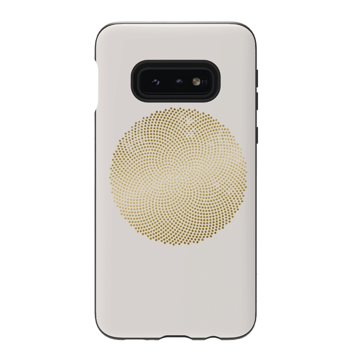 Galaxy S10e StrongFit Golden Ornament Off White by Andrea Haase