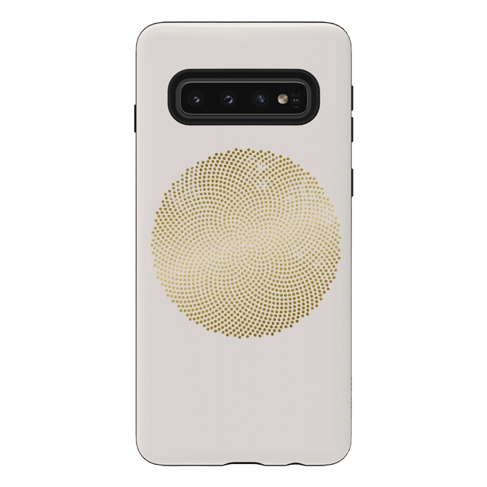 Galaxy S10 StrongFit Golden Ornament Off White by Andrea Haase