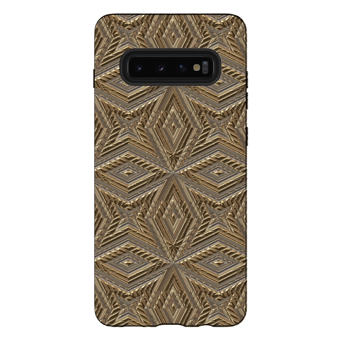 Galaxy S10 plus StrongFit Golden Embossed Ornaments by Andrea Haase