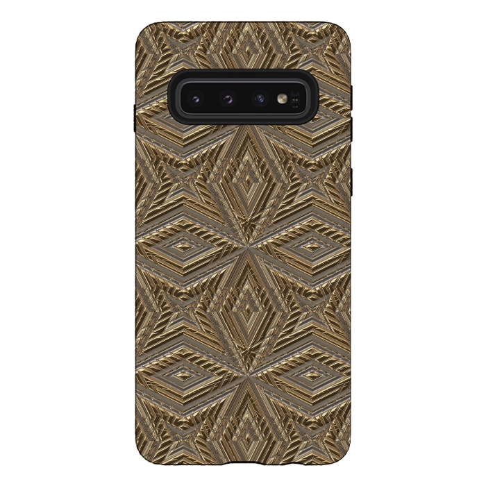 Galaxy S10 StrongFit Golden Embossed Ornaments by Andrea Haase