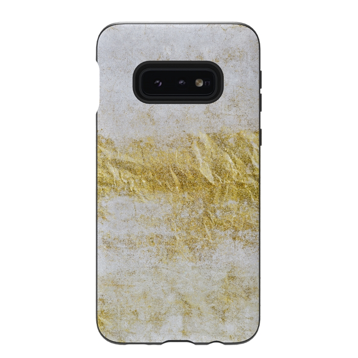 Galaxy S10e StrongFit Concrete And Gold 2 by Andrea Haase