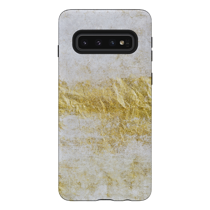 Galaxy S10 StrongFit Concrete And Gold 2 by Andrea Haase