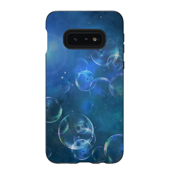 Galaxy S10e StrongFit Surreal Blue Bubbles by Andrea Haase