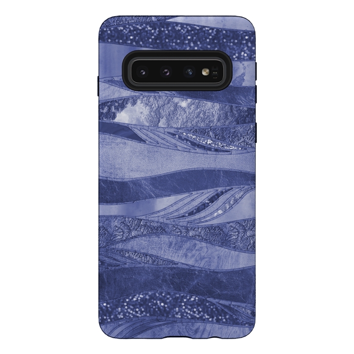 Galaxy S10 StrongFit Wavy Glamour Lines 2 by Andrea Haase