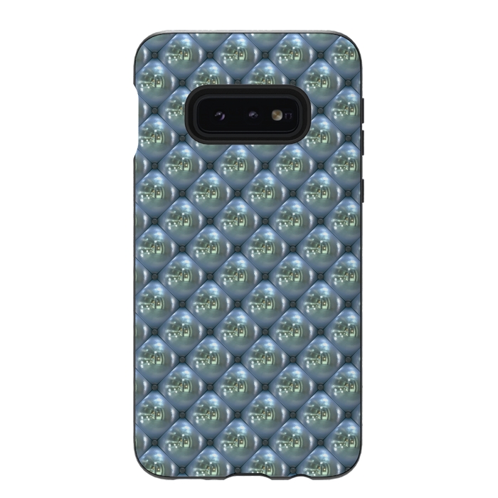 Galaxy S10e StrongFit Blue Shimmering Pearls by Andrea Haase