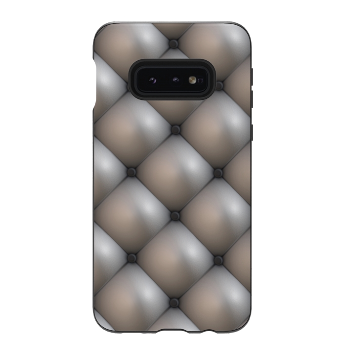 Galaxy S10e StrongFit Shimmering Brushed Silver by Andrea Haase