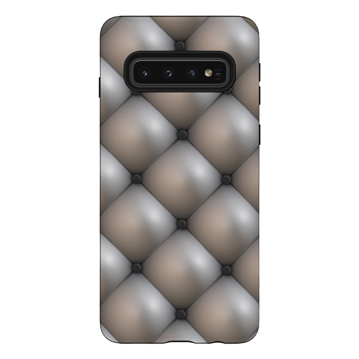 Galaxy S10 StrongFit Shimmering Brushed Silver by Andrea Haase