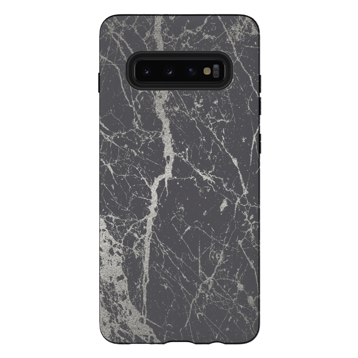 Galaxy S10 plus StrongFit Elegant Silver Marble 2 by Andrea Haase