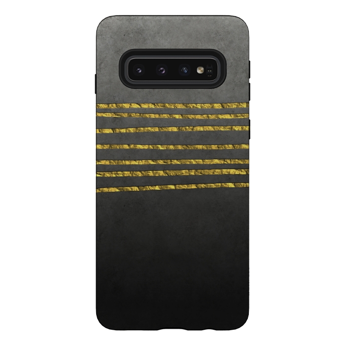 Galaxy S10 StrongFit Golden Glamour Lines by Andrea Haase