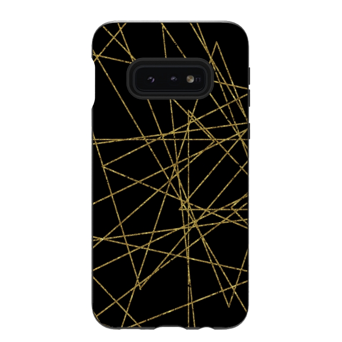 Galaxy S10e StrongFit Golden Lines by Andrea Haase