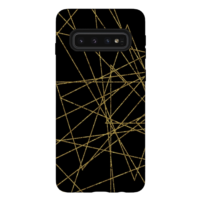 Galaxy S10 StrongFit Golden Lines by Andrea Haase