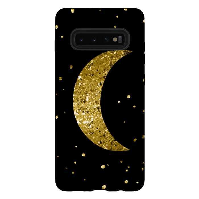 Galaxy S10 plus StrongFit Sparkling Golden Moon by Andrea Haase