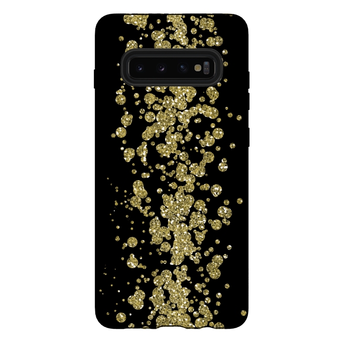 Galaxy S10 plus StrongFit Glamorous Golden Glitter by Andrea Haase