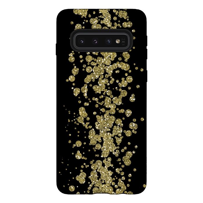Galaxy S10 StrongFit Glamorous Golden Glitter by Andrea Haase