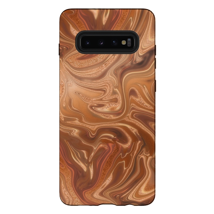 Galaxy S10 plus StrongFit Shimmering Copper Glamorous Luxury 2 by Andrea Haase