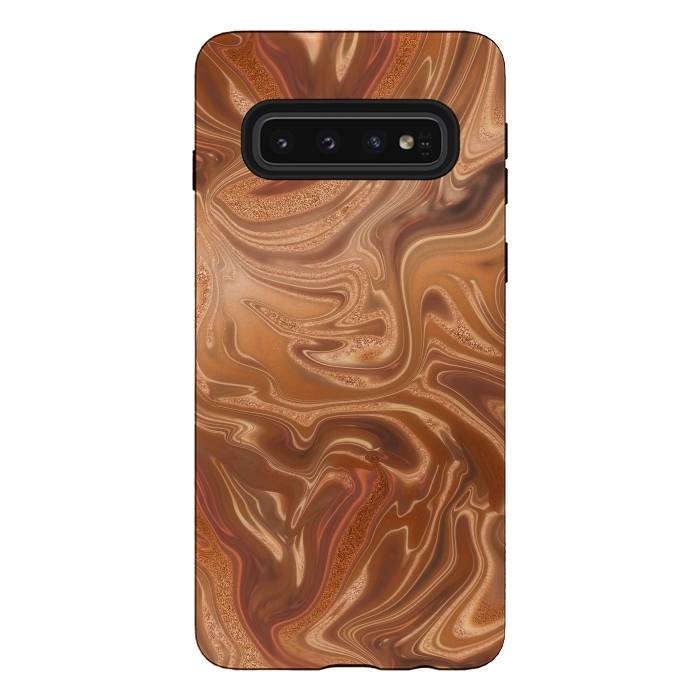 Galaxy S10 StrongFit Shimmering Copper Glamorous Luxury 2 by Andrea Haase