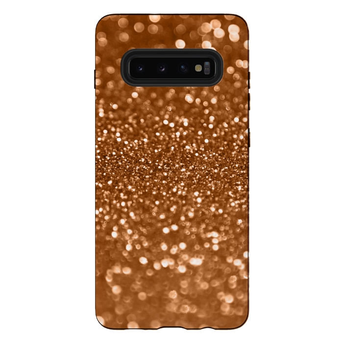 Galaxy S10 plus StrongFit Copper Glamour Glitter 2 by Andrea Haase
