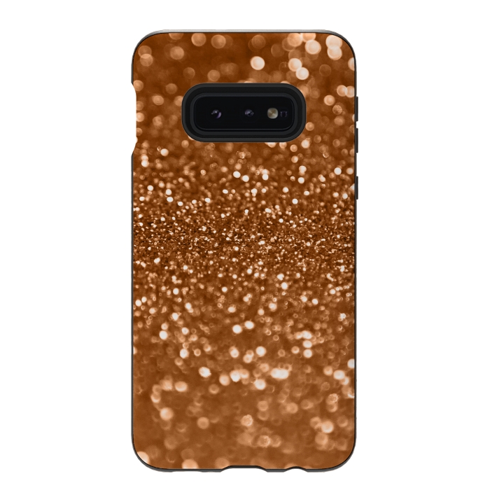 Galaxy S10e StrongFit Copper Glamour Glitter 2 by Andrea Haase