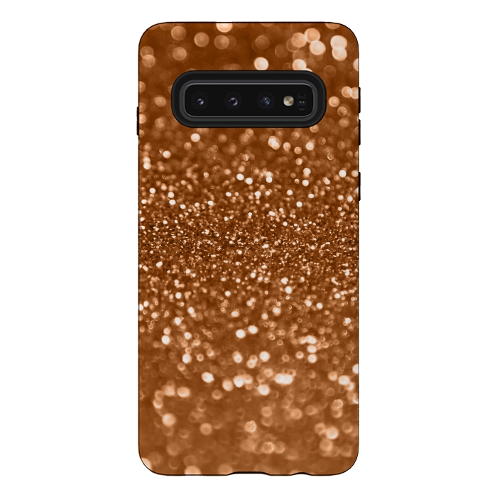 Galaxy S10 StrongFit Copper Glamour Glitter 2 by Andrea Haase