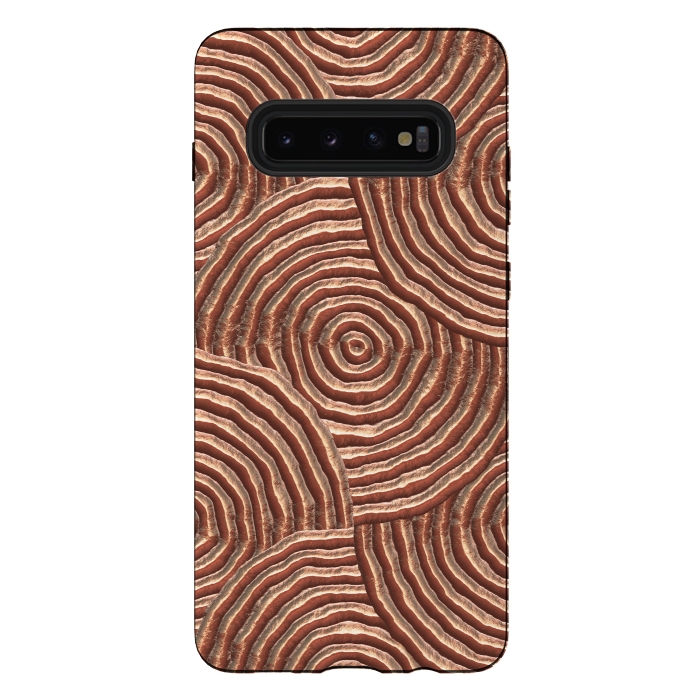 Galaxy S10 plus StrongFit Copper Circular Engravings by Andrea Haase