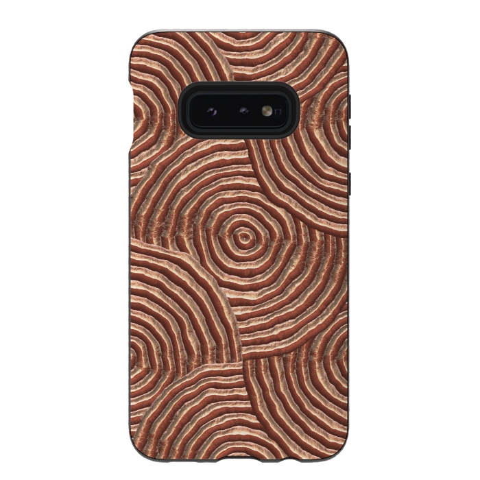 Galaxy S10e StrongFit Copper Circular Engravings by Andrea Haase