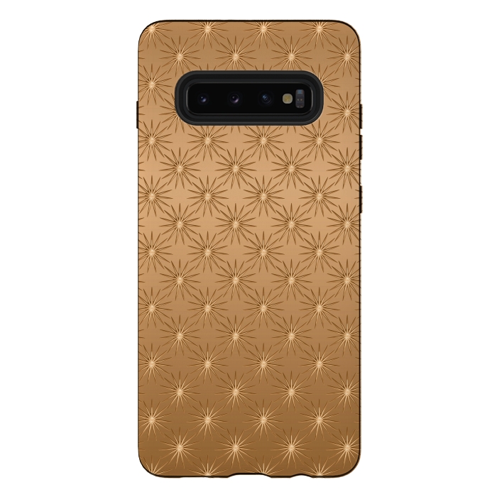 Galaxy S10 plus StrongFit Copper Star Pattern by Andrea Haase
