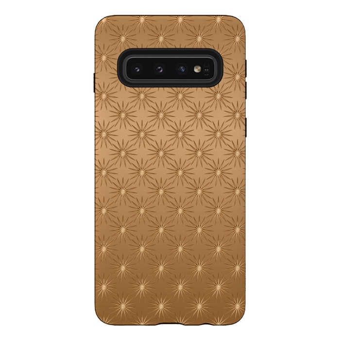Galaxy S10 StrongFit Copper Star Pattern by Andrea Haase