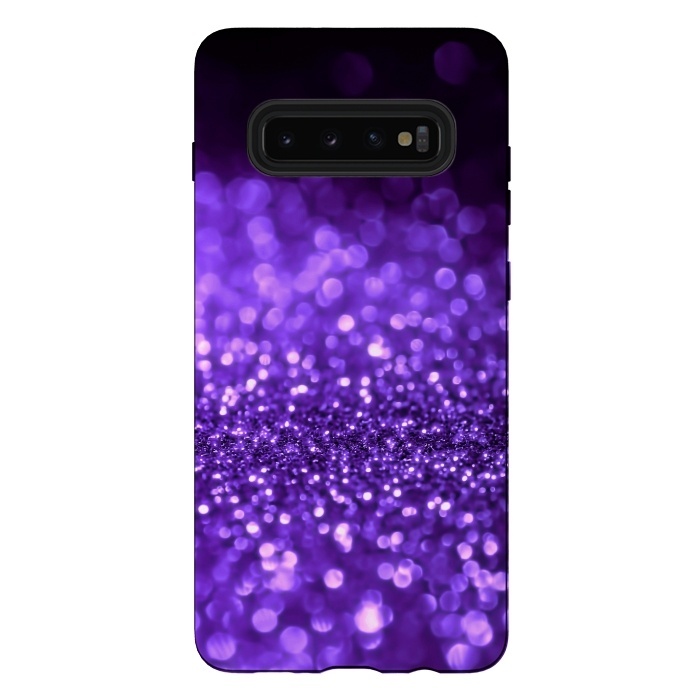 Galaxy S10 plus StrongFit Ultra Violet Faux Glitter by  Utart