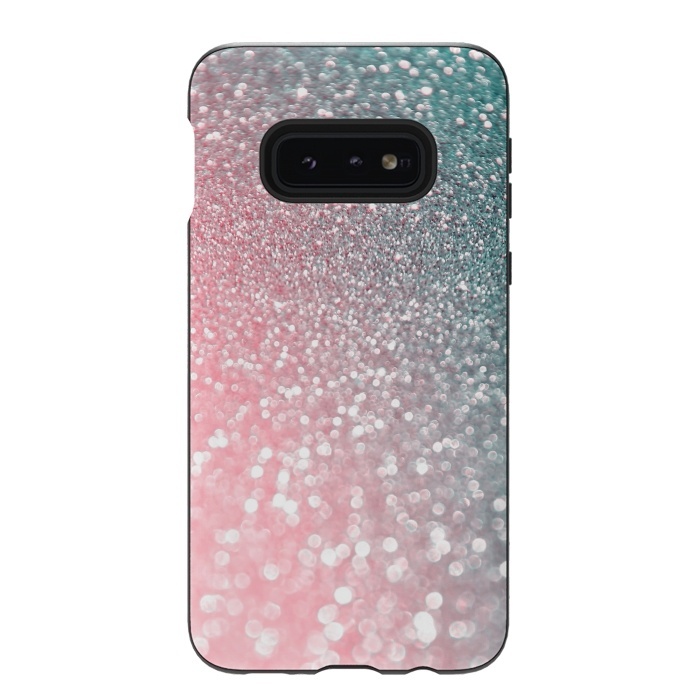Galaxy S10e StrongFit Ice Pink Faux Glitter by  Utart