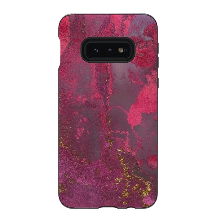 Galaxy S10e StrongFit Pink Gold Marble by  Utart