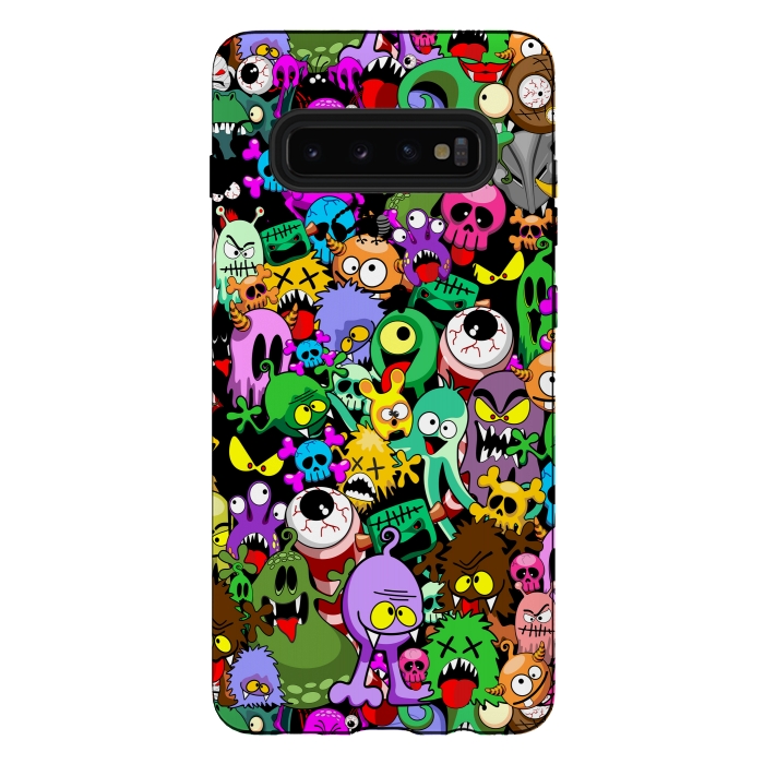 Galaxy S10 plus StrongFit Monsters Doodles Characters Saga by BluedarkArt