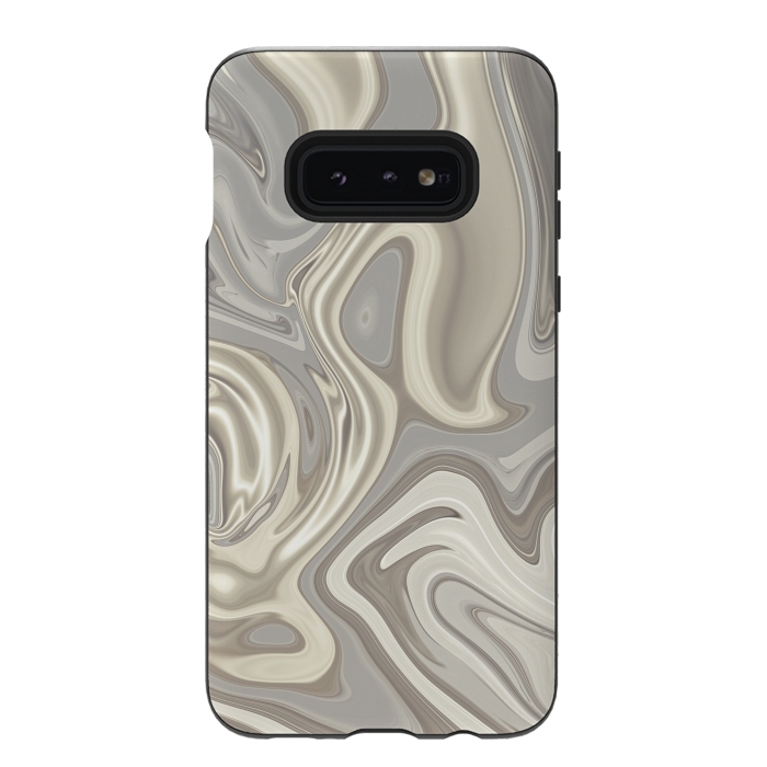 Galaxy S10e StrongFit Greige Glamorous Faux Marble 2 by Andrea Haase
