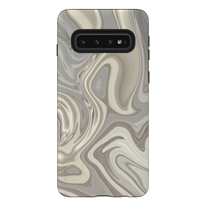 Galaxy S10 StrongFit Greige Glamorous Faux Marble 2 by Andrea Haase