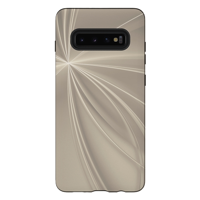 Galaxy S10 plus StrongFit Shining Rays In Soft Gold by Andrea Haase