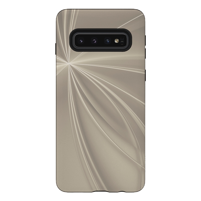 Galaxy S10 StrongFit Shining Rays In Soft Gold by Andrea Haase