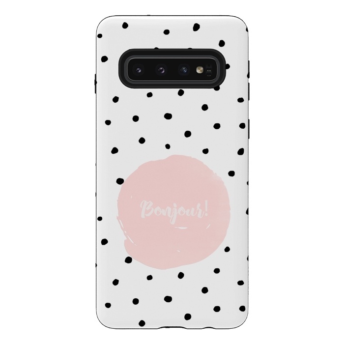 Galaxy S10 StrongFit Bonjour - on polka dots  by  Utart