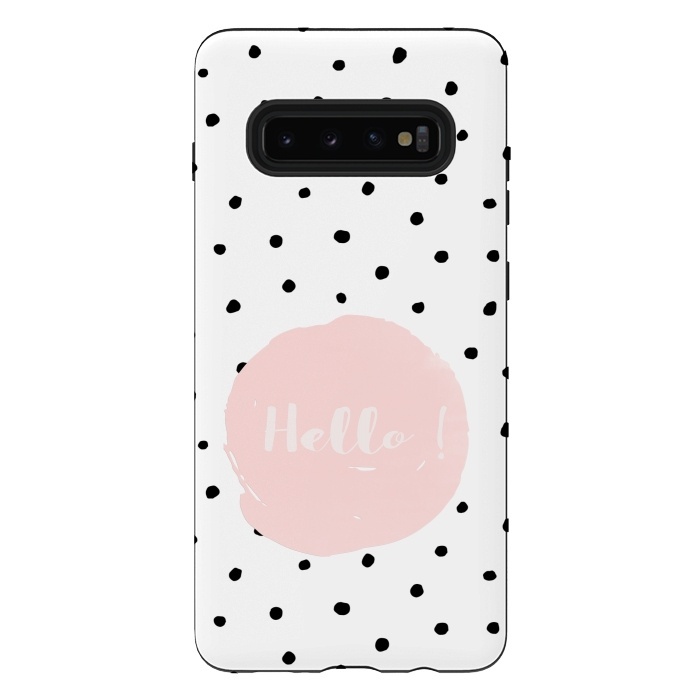 Galaxy S10 plus StrongFit Hello on polka dots  by  Utart